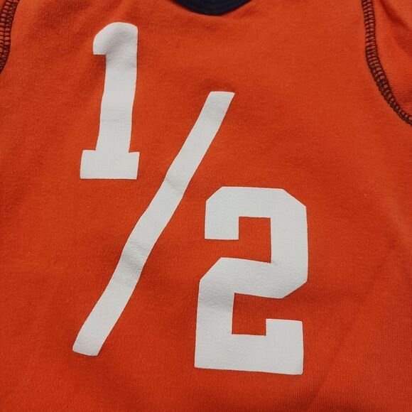 Broncos Rookie Boys Bodysuit Orange Blue Logo Snaps Short Sleeve 0-3 Months - Picture 6 of 12